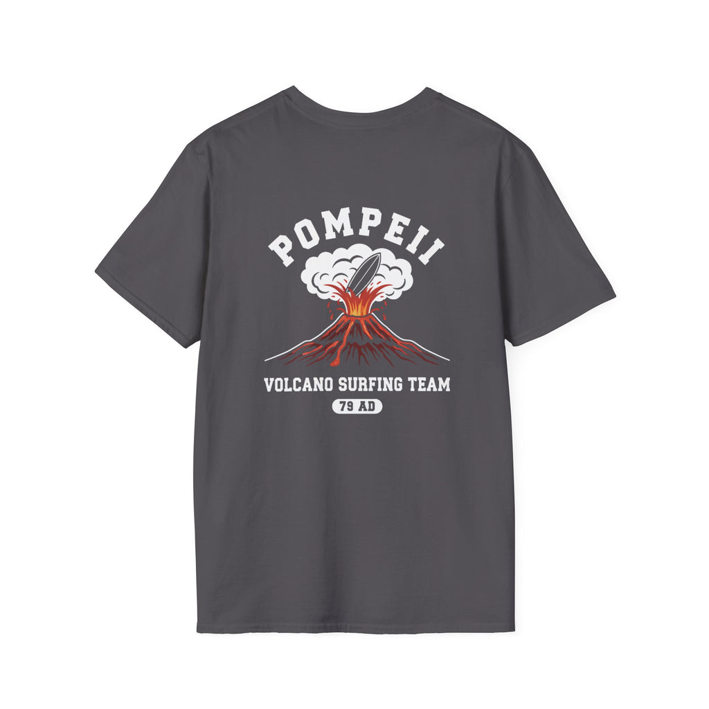 Pompeii Volcano Surfing Team Back Print T-Shirt
