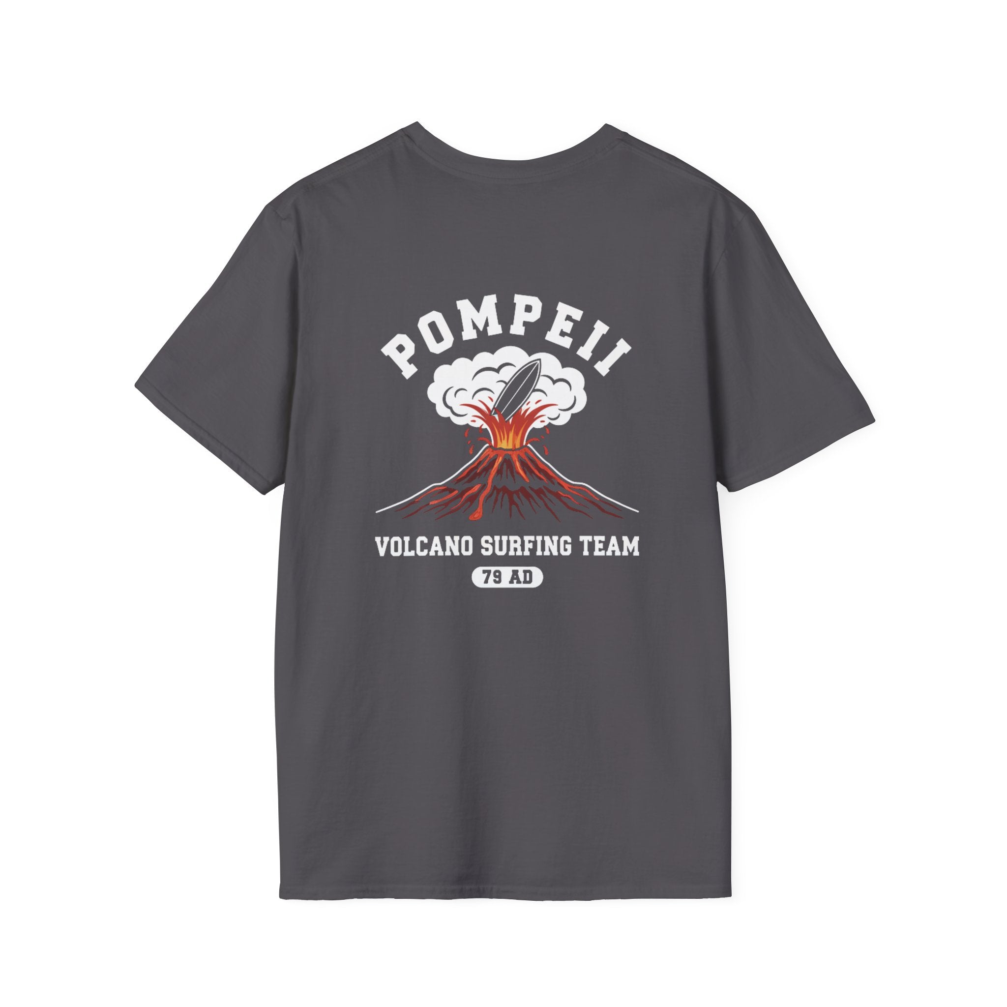 Pompeii Volcano Surfing Team Back Print T-Shirt