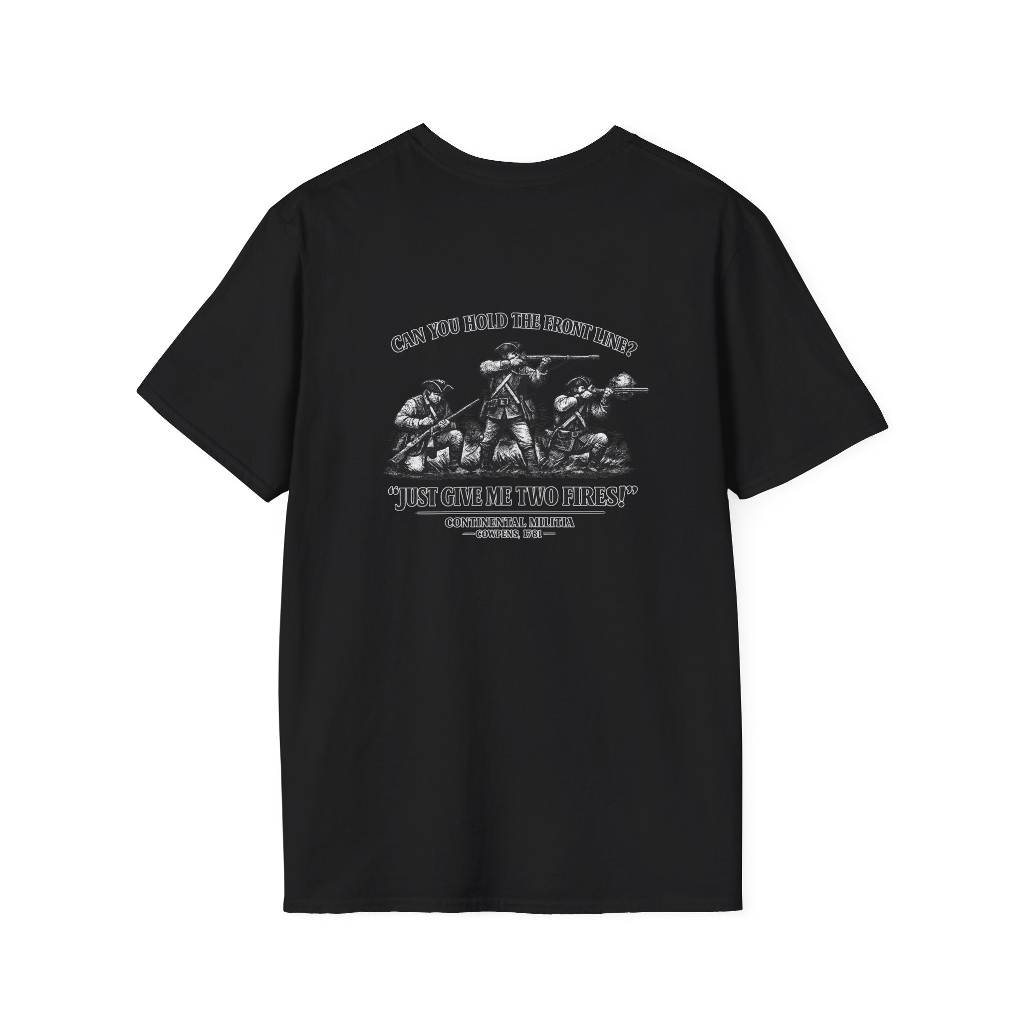 Continental Militia Two Fires Cowpens Back Print T-Shirt