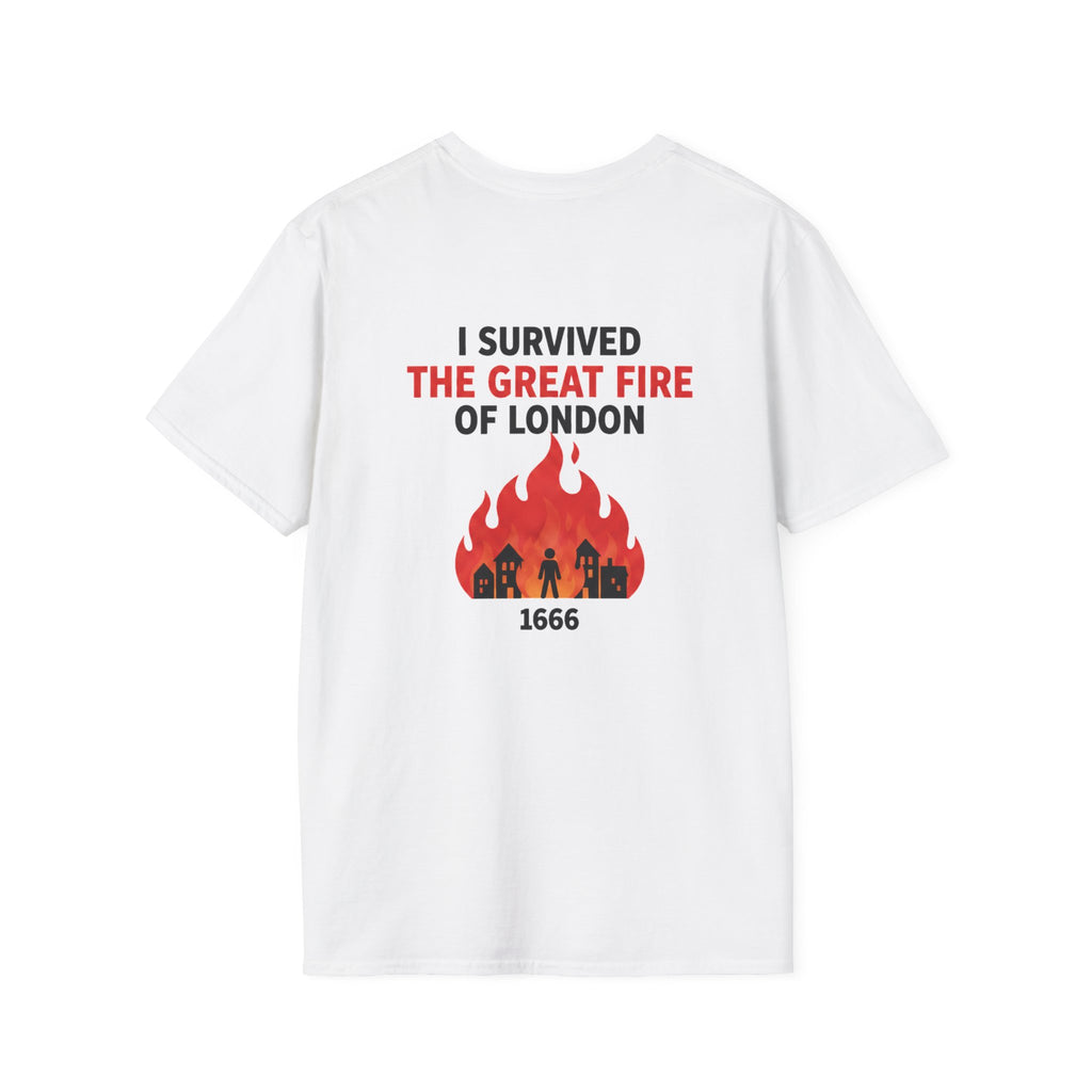 I Survived The Great Fire Back Print T-Shirt