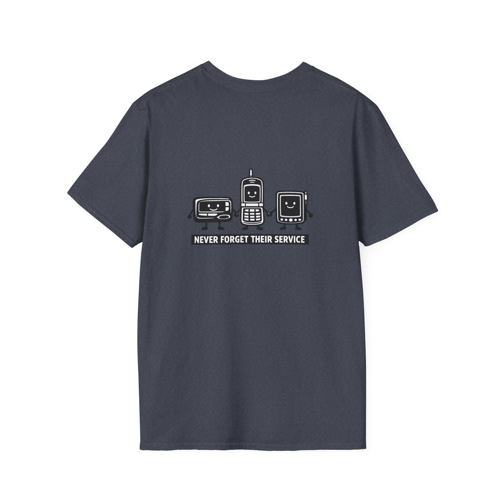 Never Forget Their Service Obsolete Back Print T-Shirt