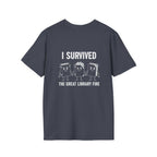I Survived The Great Library Back Print T-Shirt