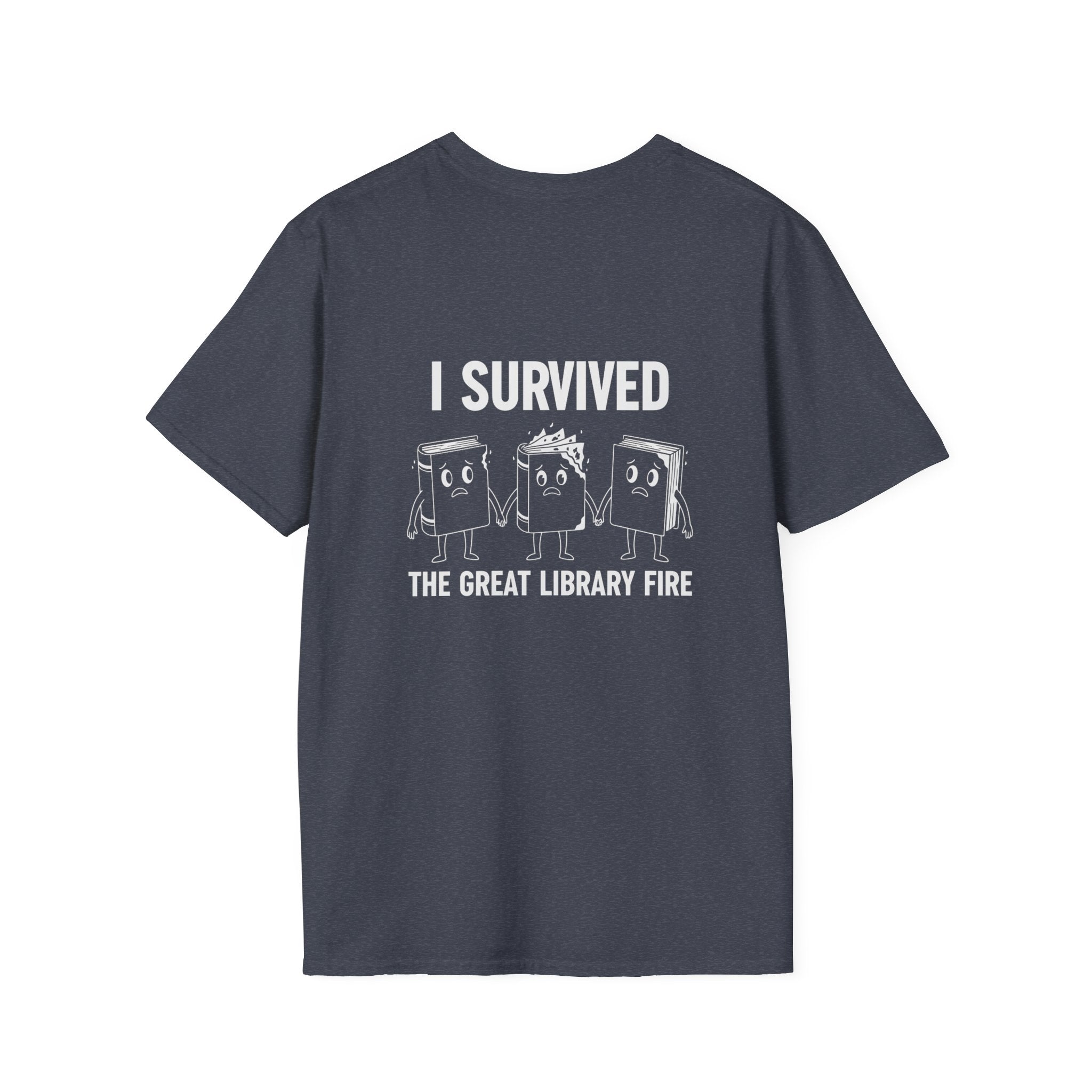 I Survived The Great Library Back Print T-Shirt