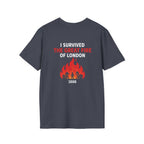 I Survived The Great Fire Back Print T-Shirt