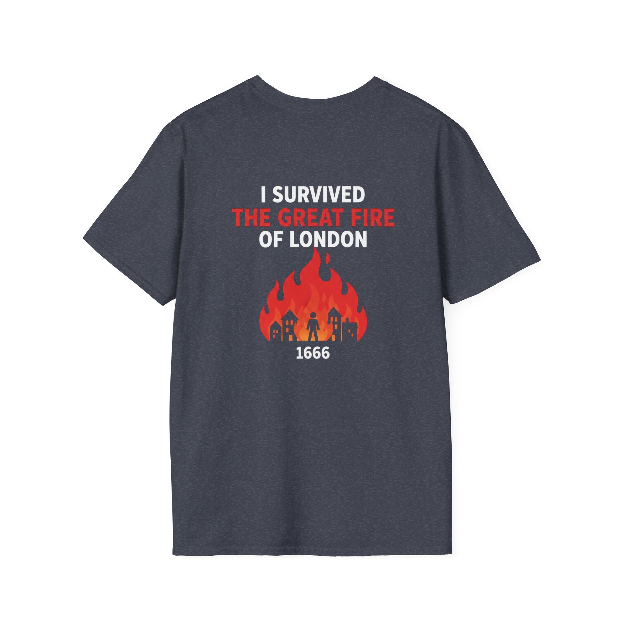 I Survived The Great Fire Back Print T-Shirt