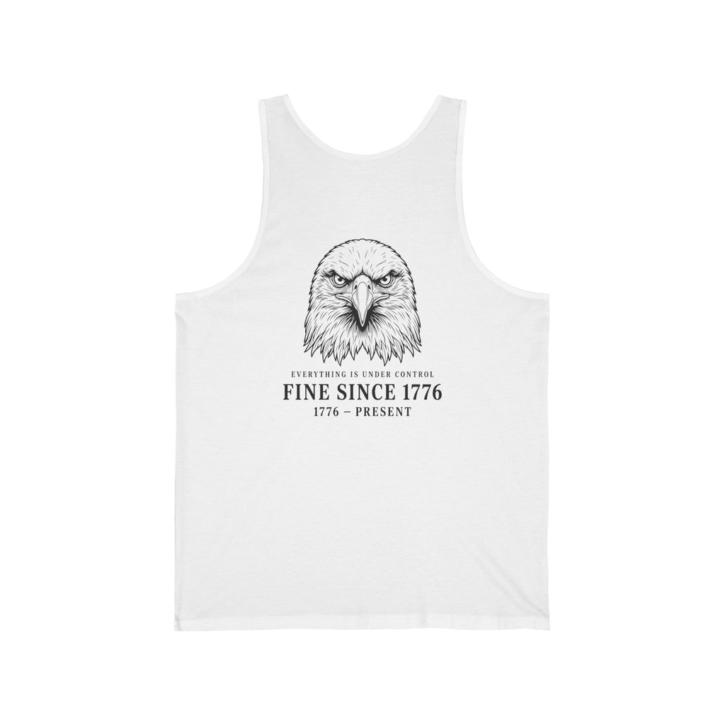 Stressed Eagle Fine Since Back Print Tank Top