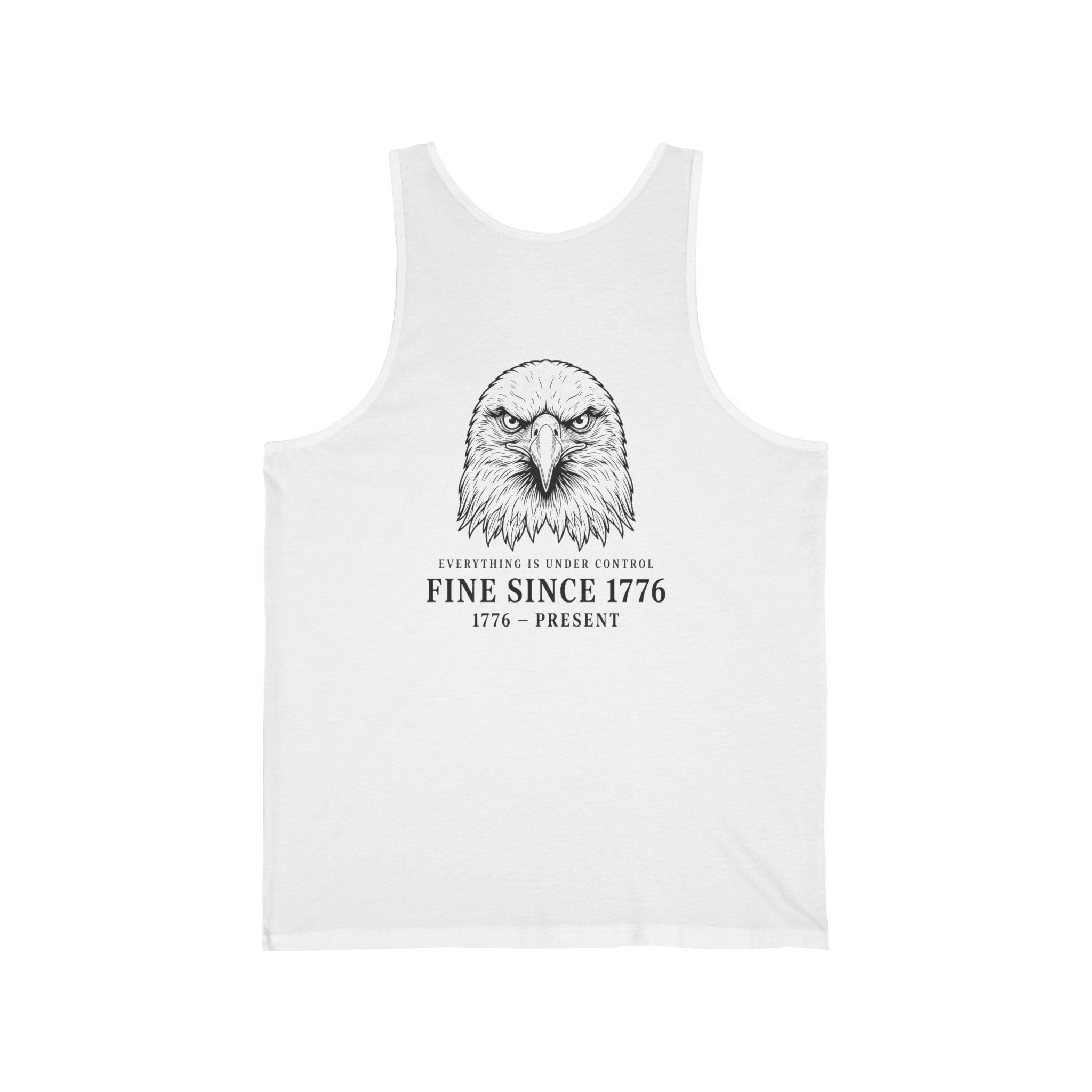 Stressed Eagle Fine Since Back Print Tank Top