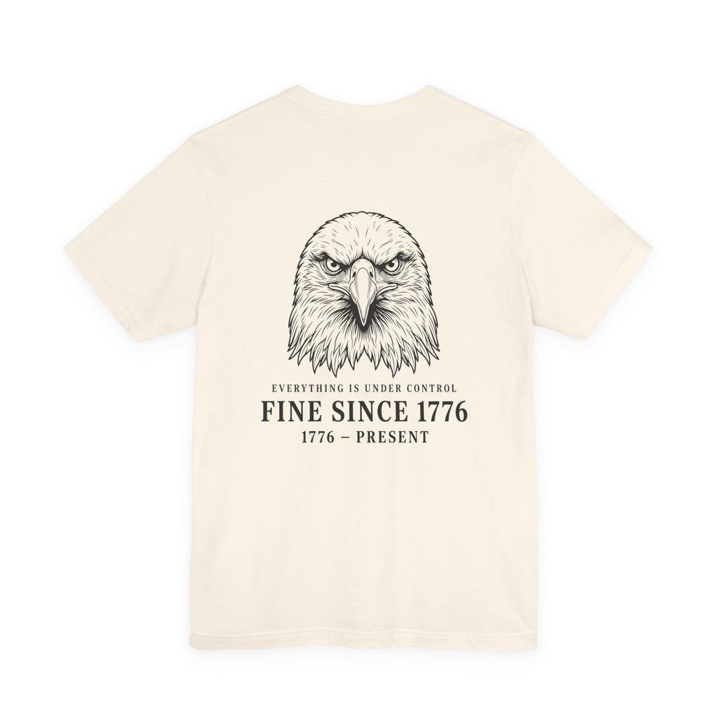 Stressed Eagle Fine Since Back Print Premium Tee