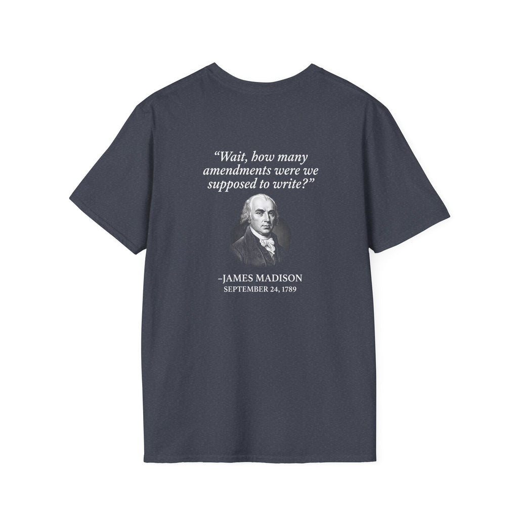 Madison Bill of Rights Deadline Back Print T-Shirt