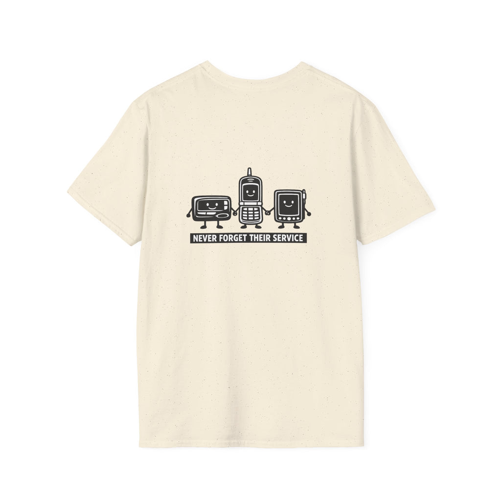 Never Forget Their Service Obsolete Back Print T-Shirt