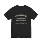 Civil War River Ironclads Back Print Premium Tee