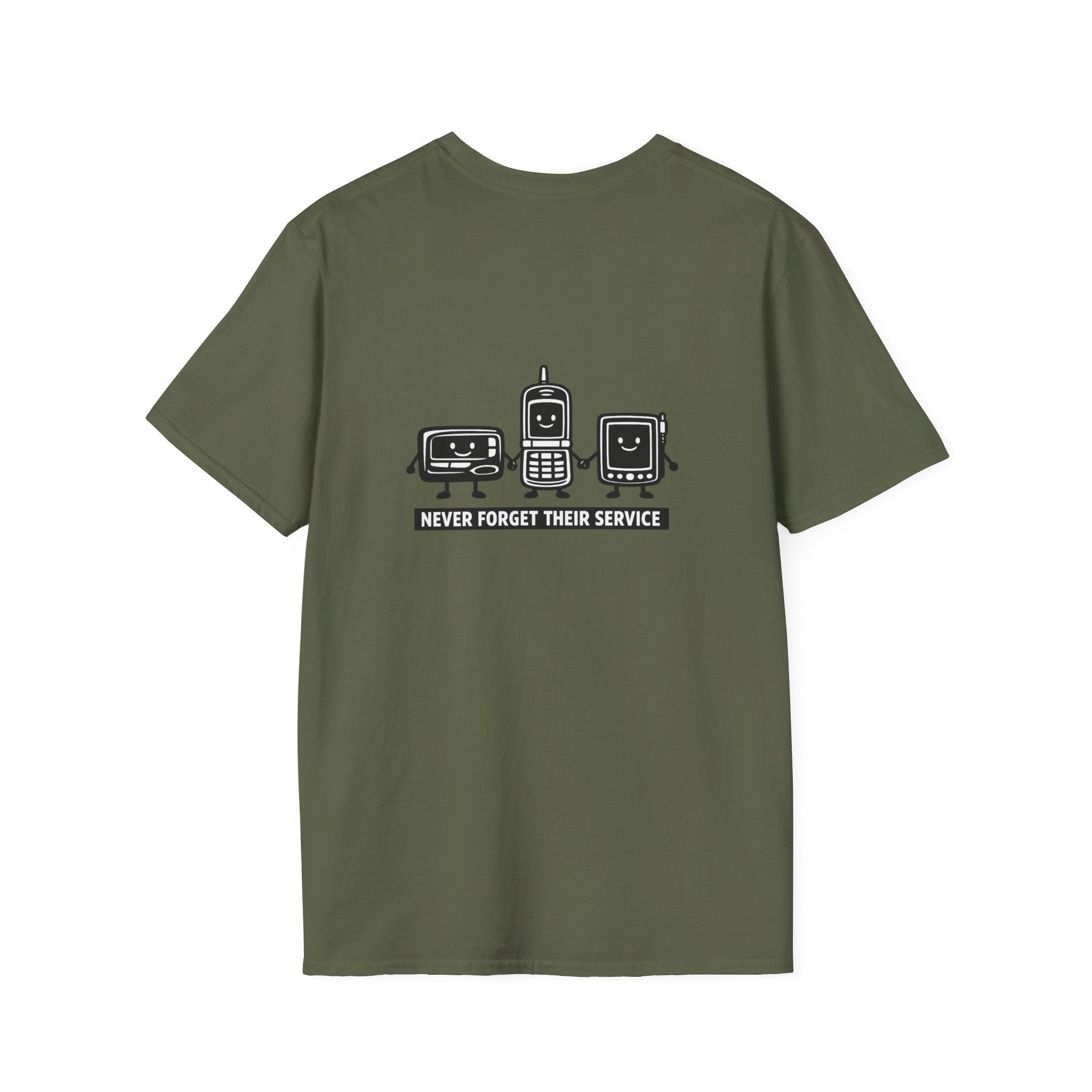 Never Forget Their Service Obsolete Back Print T-Shirt
