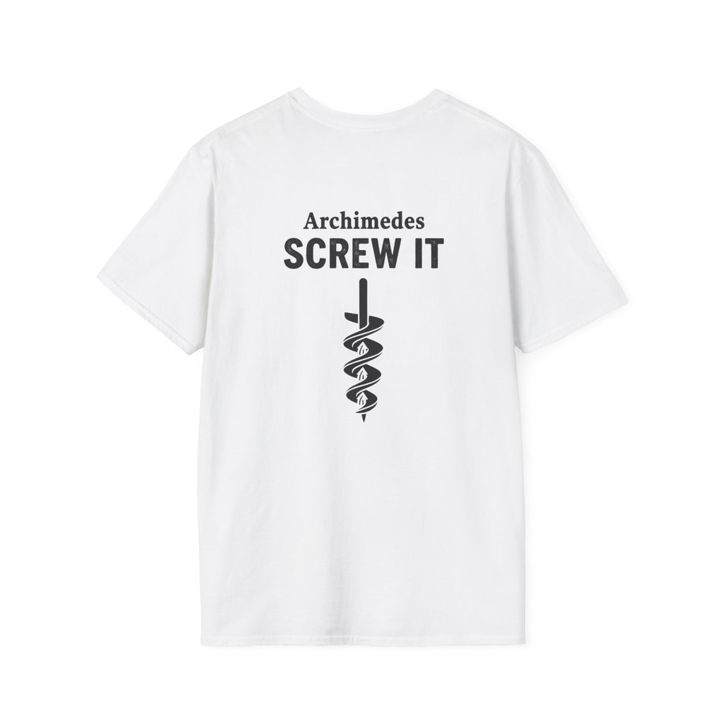 Archimedes Screw It Back Print T-Shirt