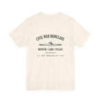Civil War River Ironclads Back Print Premium Tee