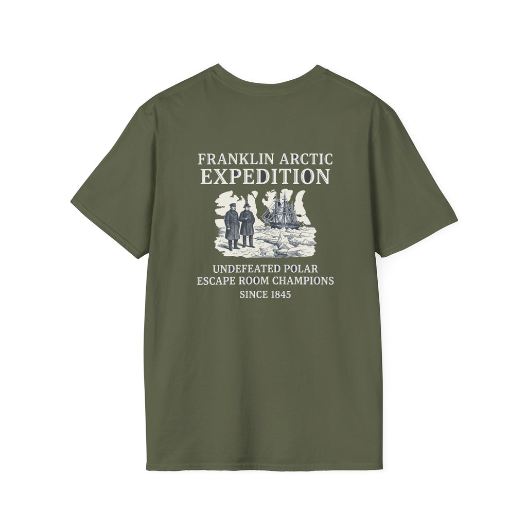 Franklin Arctic Expedition Escape Room Back Print T-Shirt