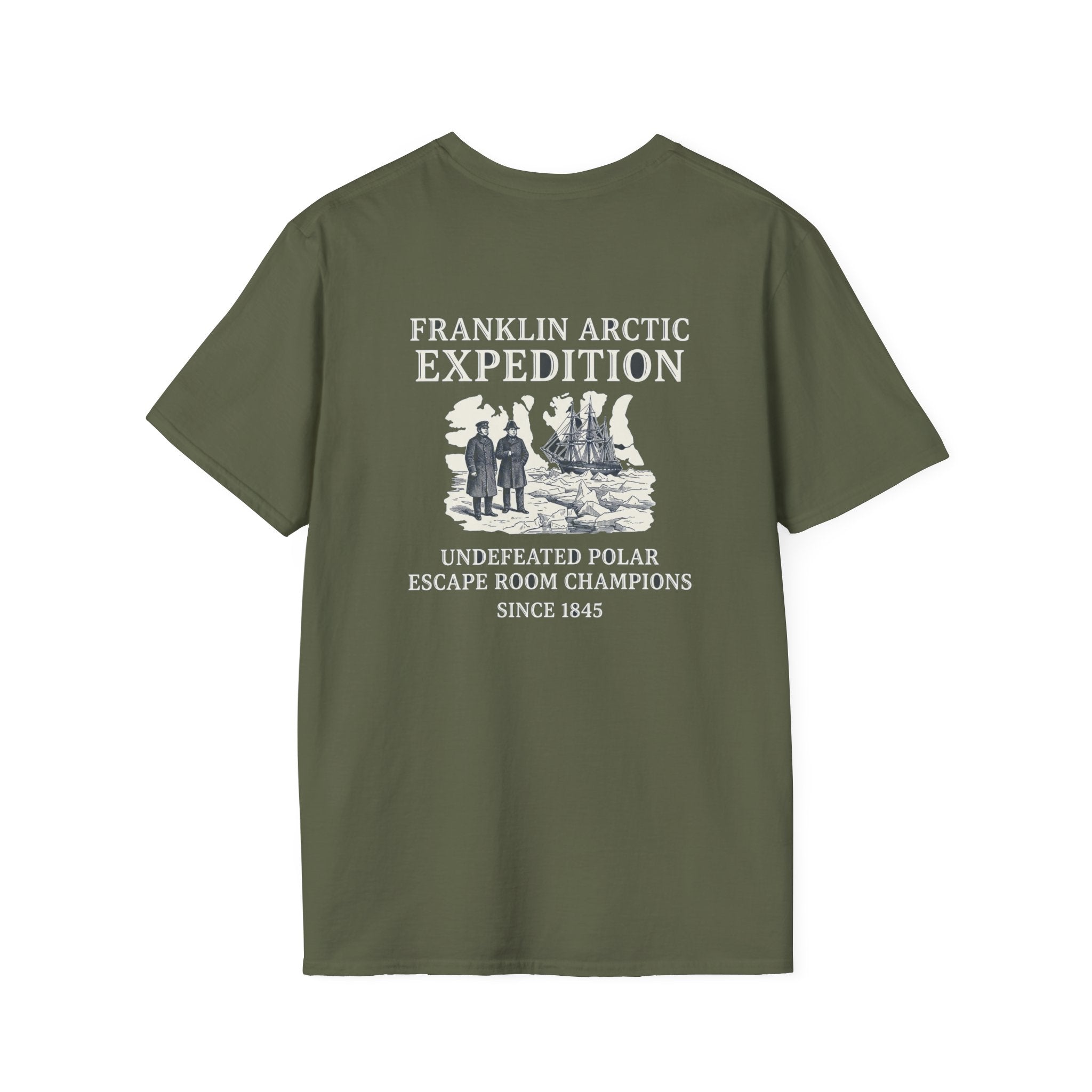 Franklin Arctic Expedition Escape Room Back Print T-Shirt