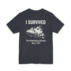 I Survived The Hindenburg Disaster Back Print Premium Tee
