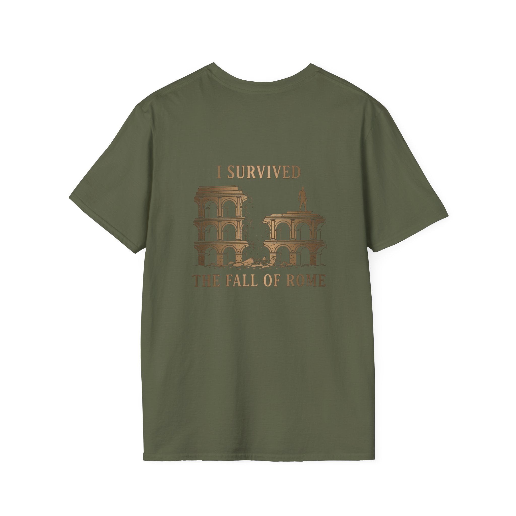 I Survived The Fall of Back Print T-Shirt
