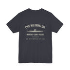 Civil War River Ironclads Back Print Premium Tee