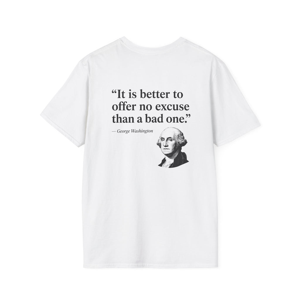 George Washington No Excuse Back Print T-Shirt