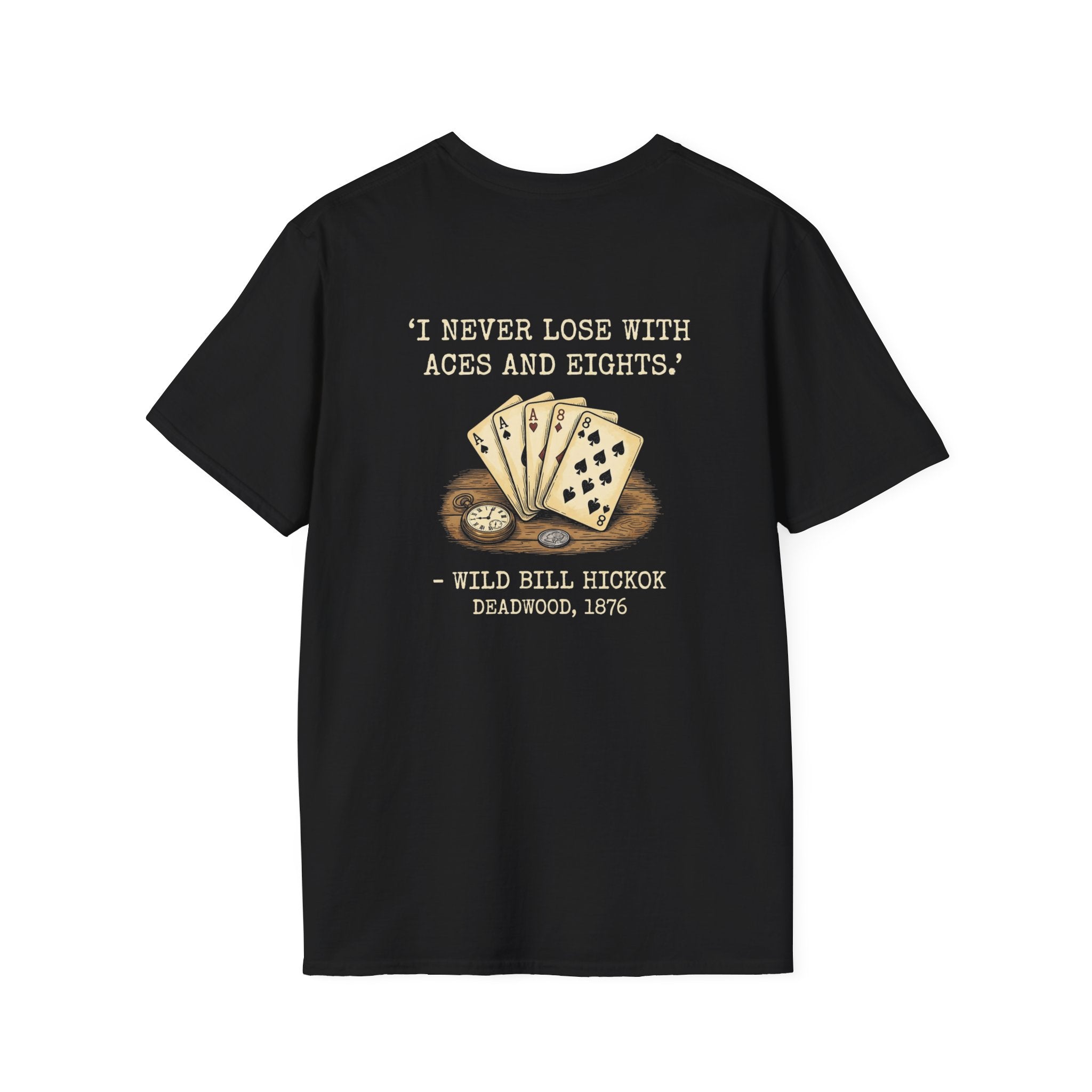 Dead Mans Hand Poker Back Print T-Shirt