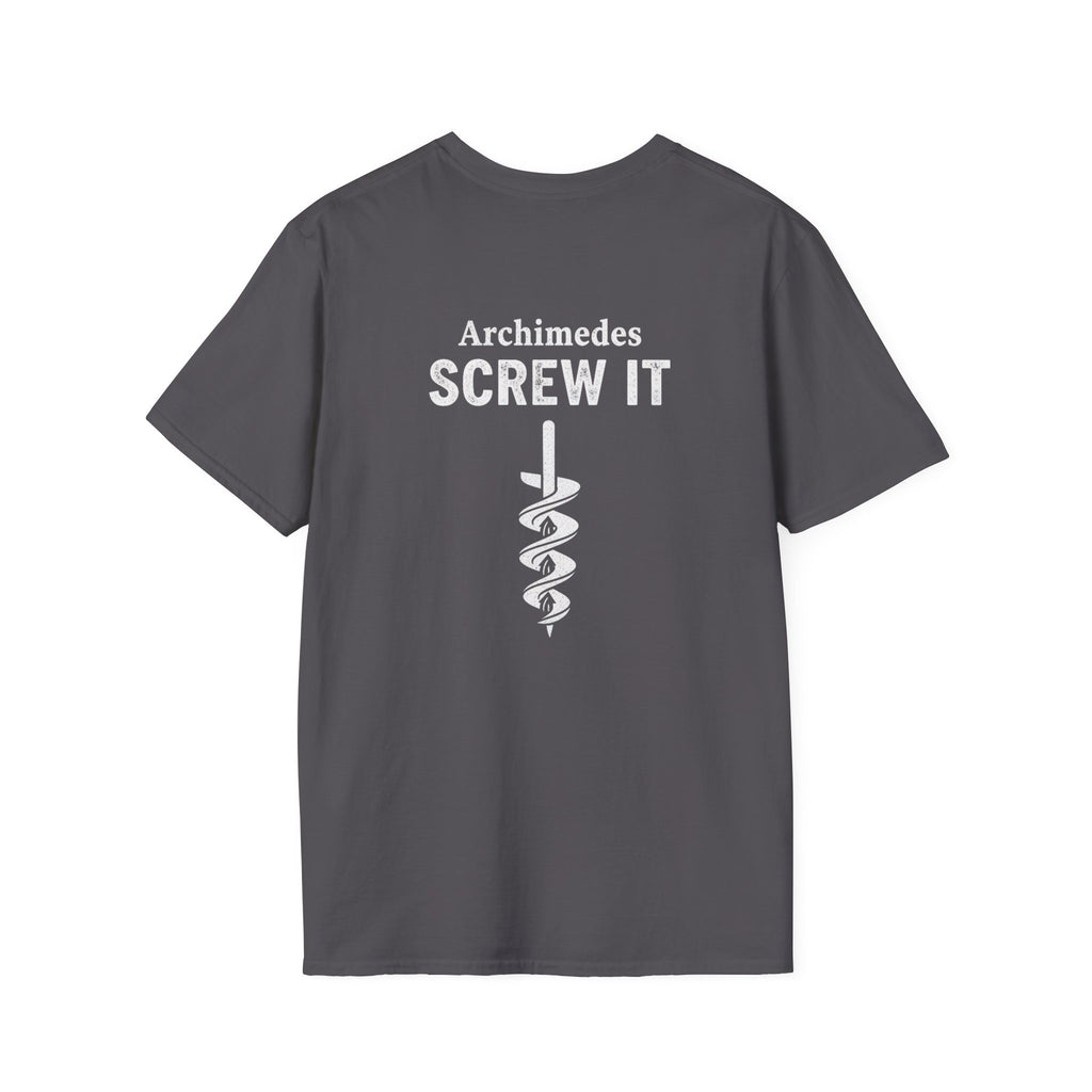Archimedes Screw It Back Print T-Shirt
