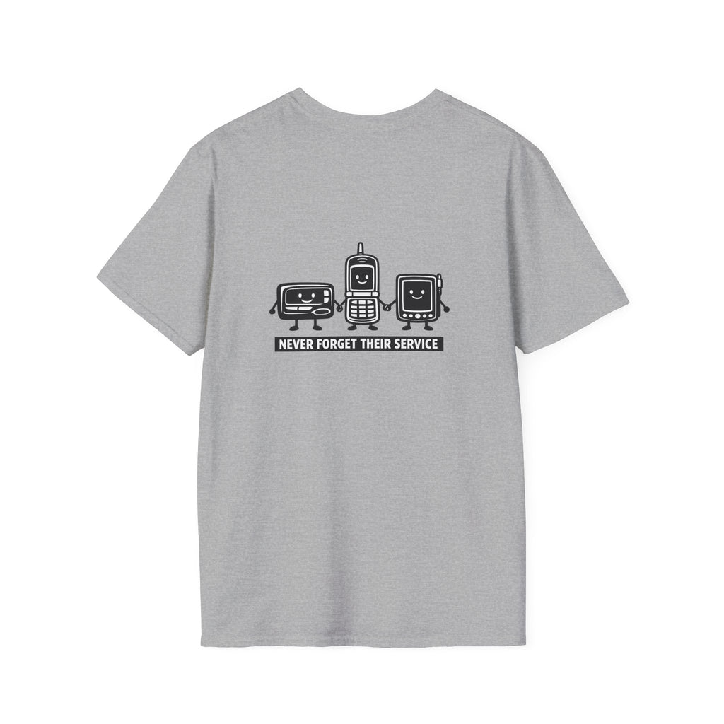 Never Forget Their Service Obsolete Back Print T-Shirt