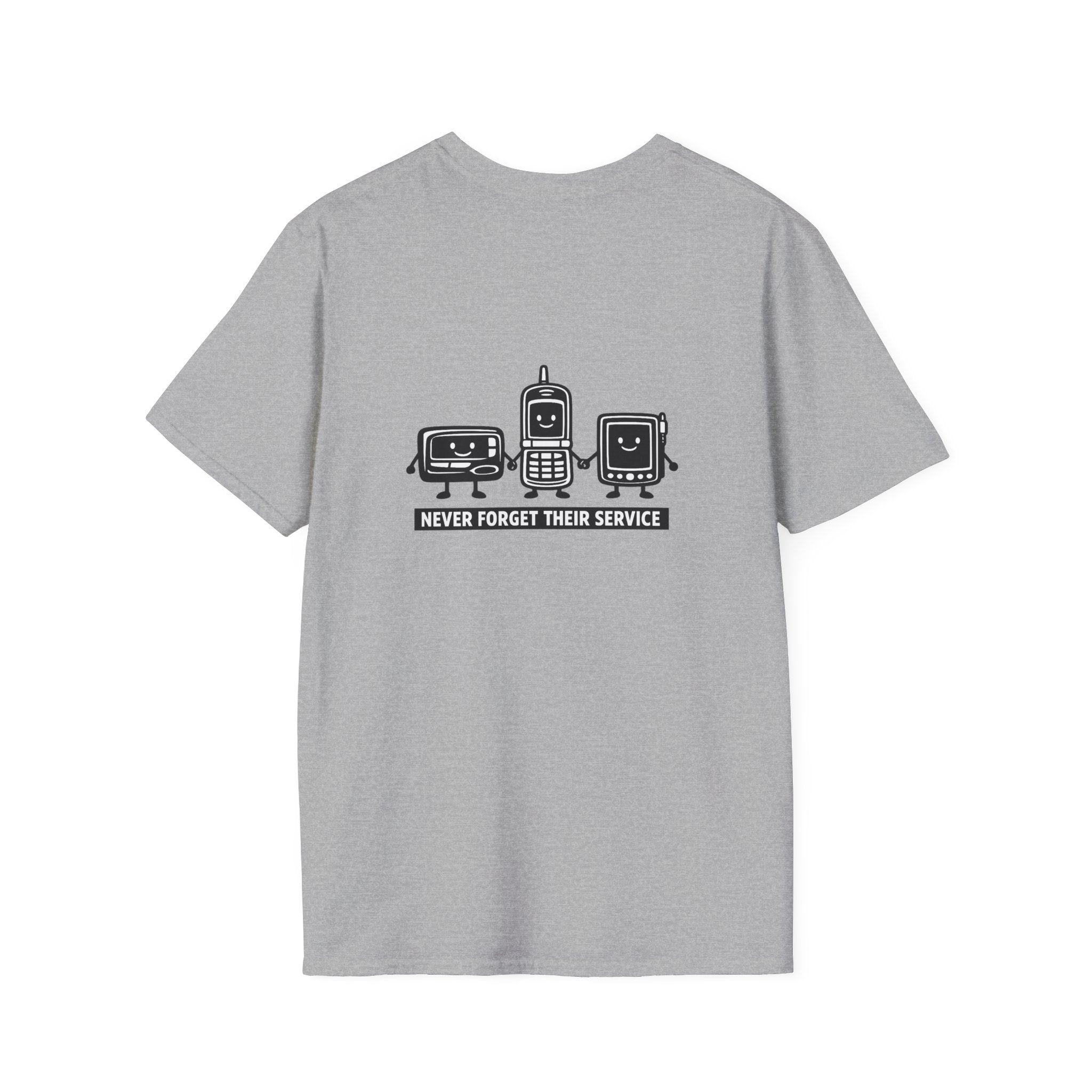 Never Forget Their Service Obsolete Back Print T-Shirt
