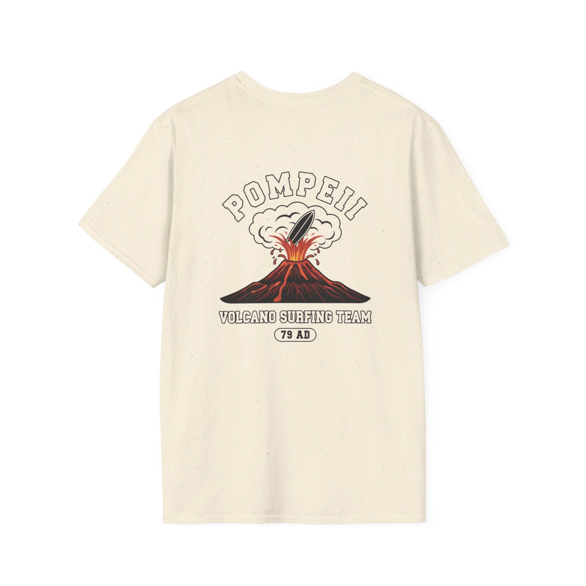 Pompeii Volcano Surfing Team Back Print T-Shirt