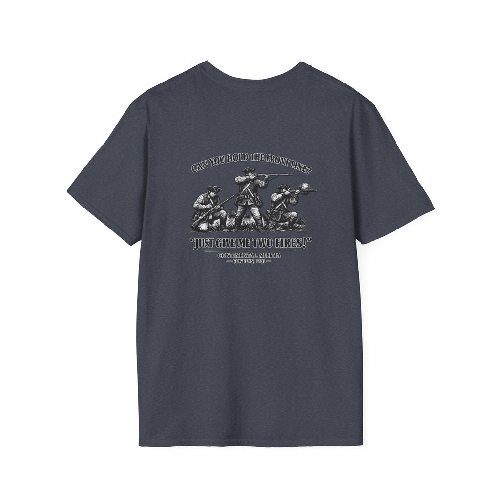 Continental Militia Two Fires Cowpens Back Print T-Shirt