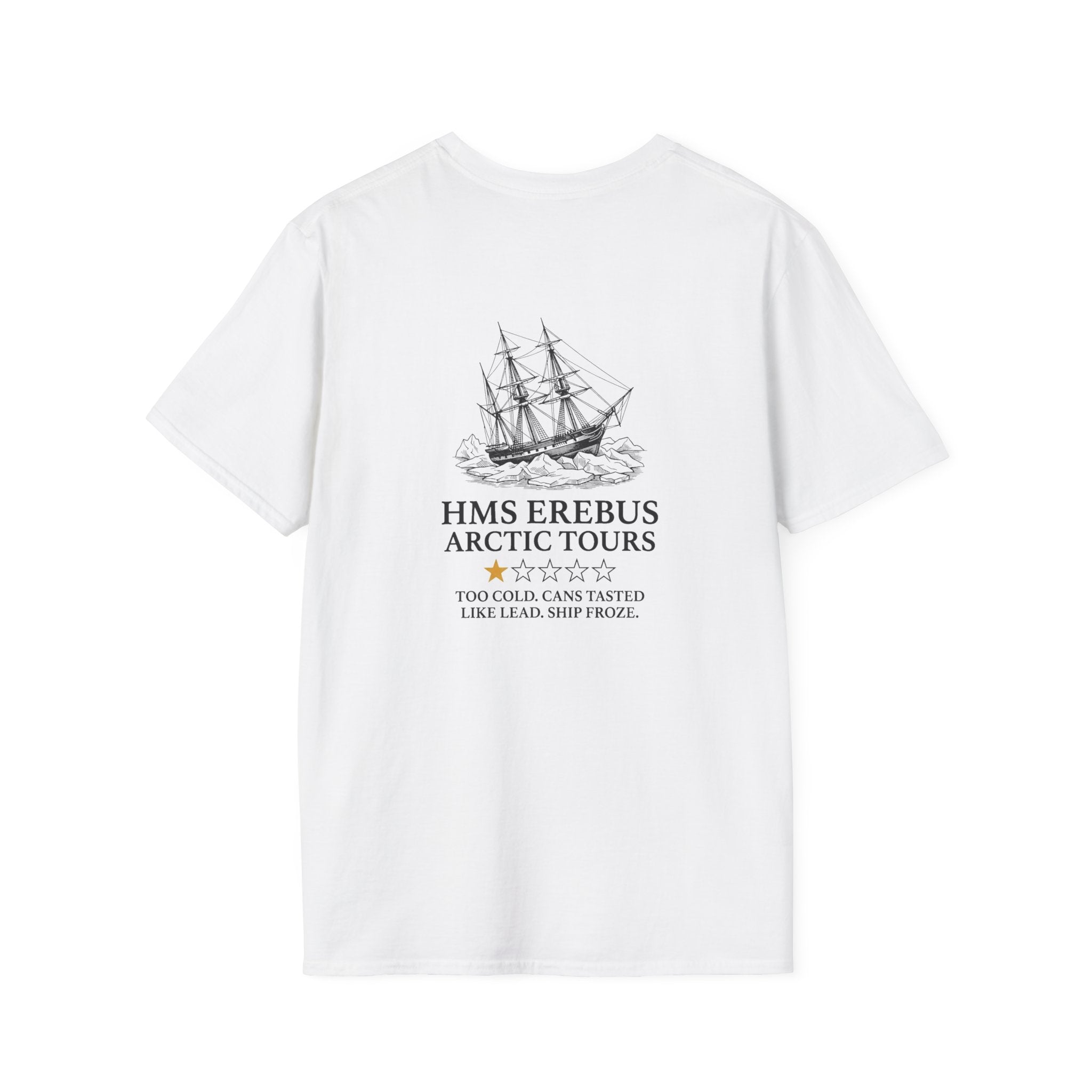 Hms Erebus Arctic Tours Back Print T-Shirt