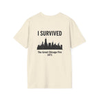 I Survived The Great Chicago Back Print T-Shirt
