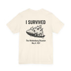 I Survived The Hindenburg Disaster Back Print Premium Tee
