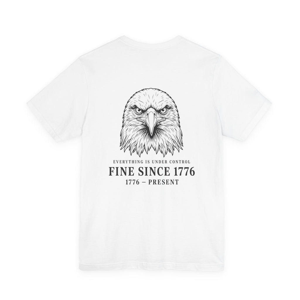 Stressed Eagle Fine Since Back Print Premium Tee