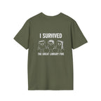 I Survived The Great Library Back Print T-Shirt