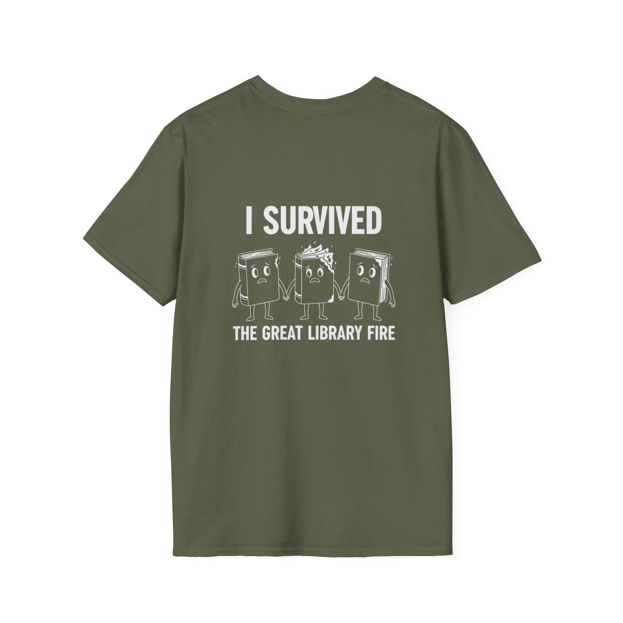 I Survived The Great Library Back Print T-Shirt