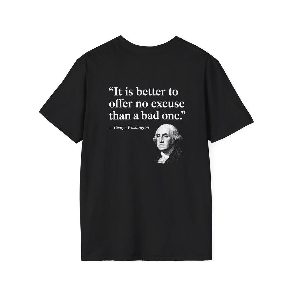 George Washington No Excuse Back Print T-Shirt