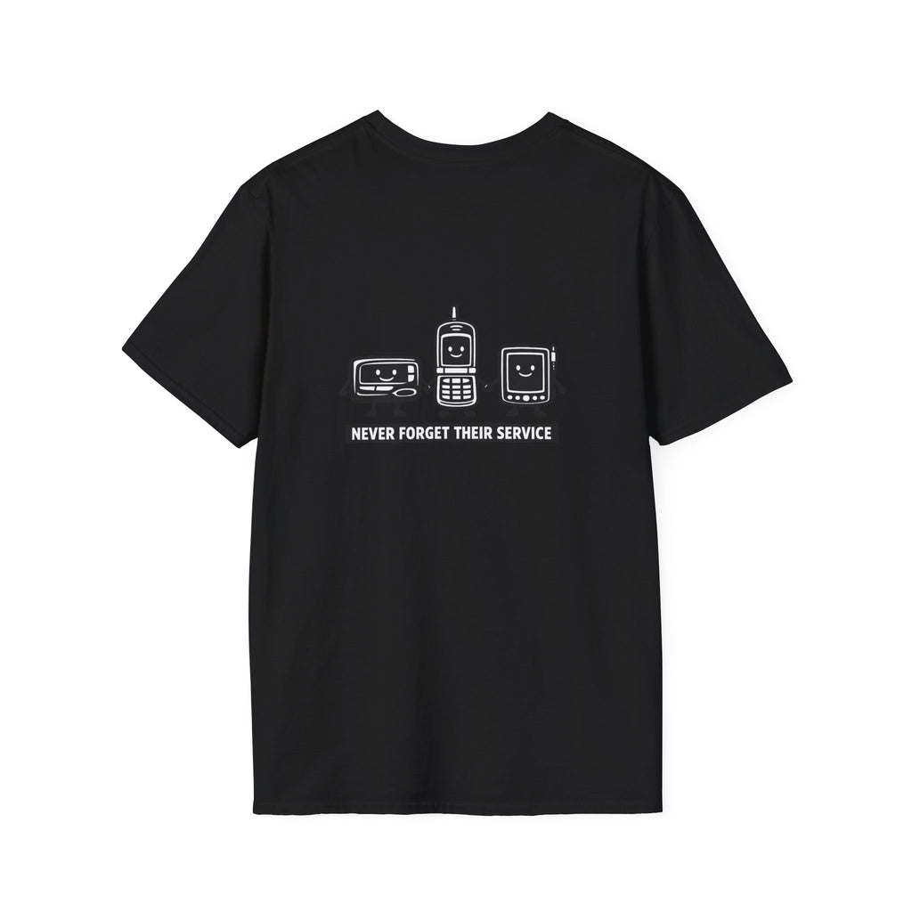 Never Forget Their Service Obsolete Back Print T-Shirt