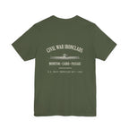 Civil War River Ironclads Back Print Premium Tee