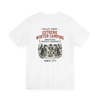 Valley Forge Winter Camping Back Print Premium Tee