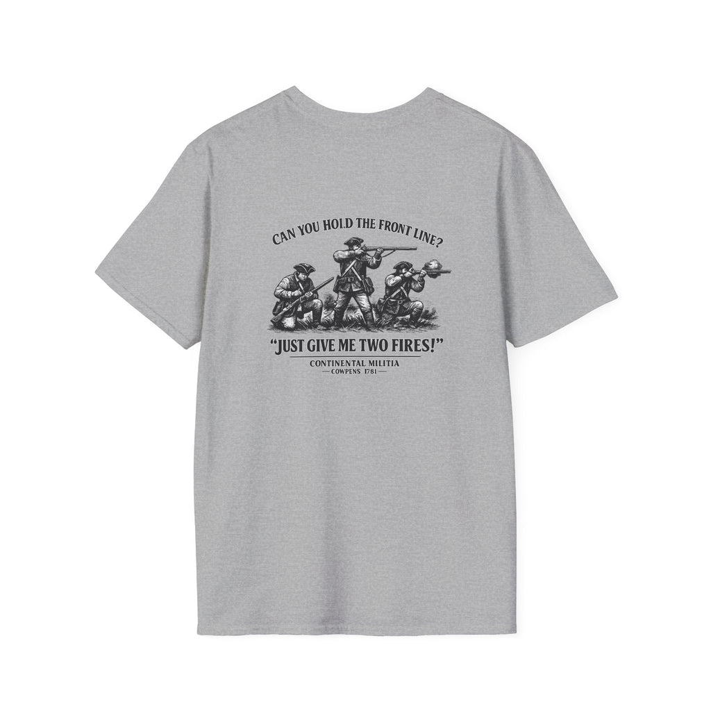 Continental Militia Two Fires Cowpens Back Print T-Shirt
