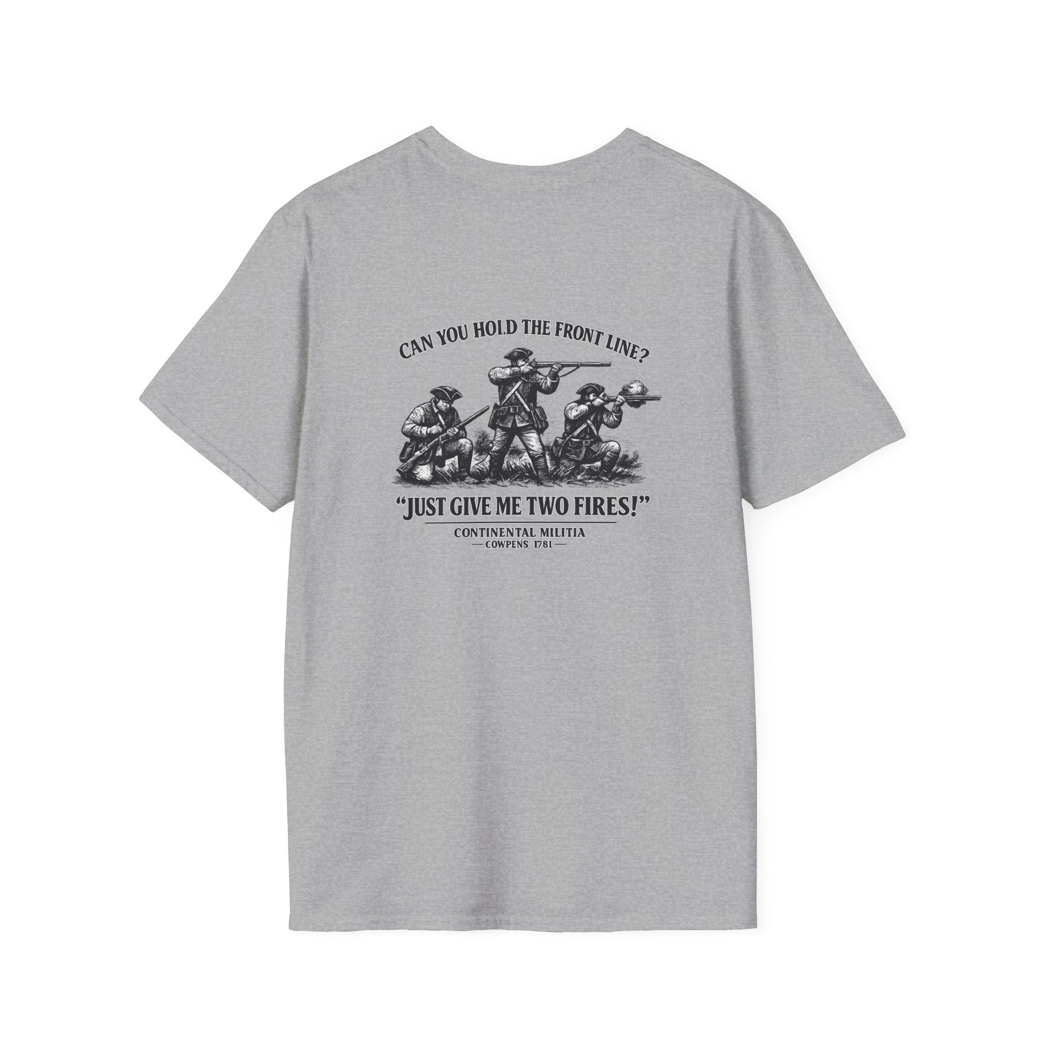 Continental Militia Two Fires Cowpens Back Print T-Shirt