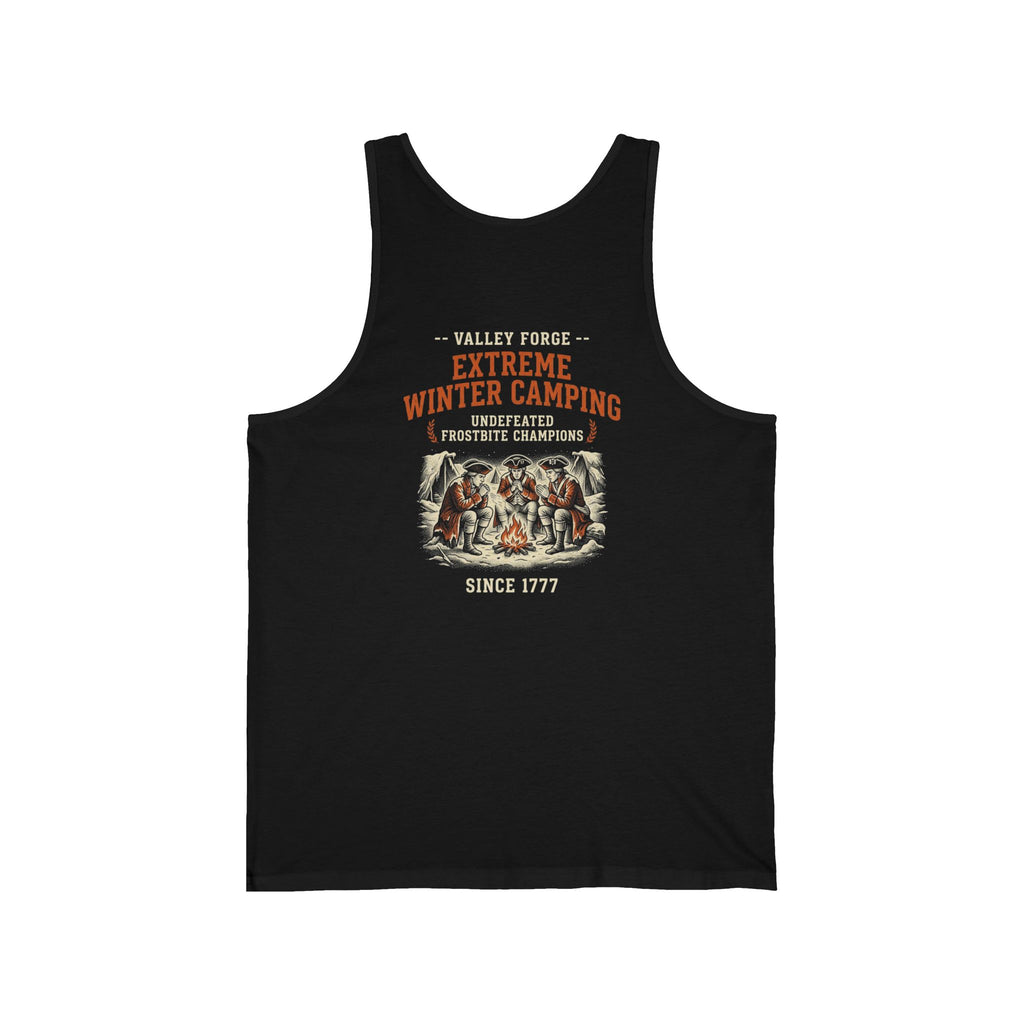 Valley Forge Winter Camping Back Print Tank Top