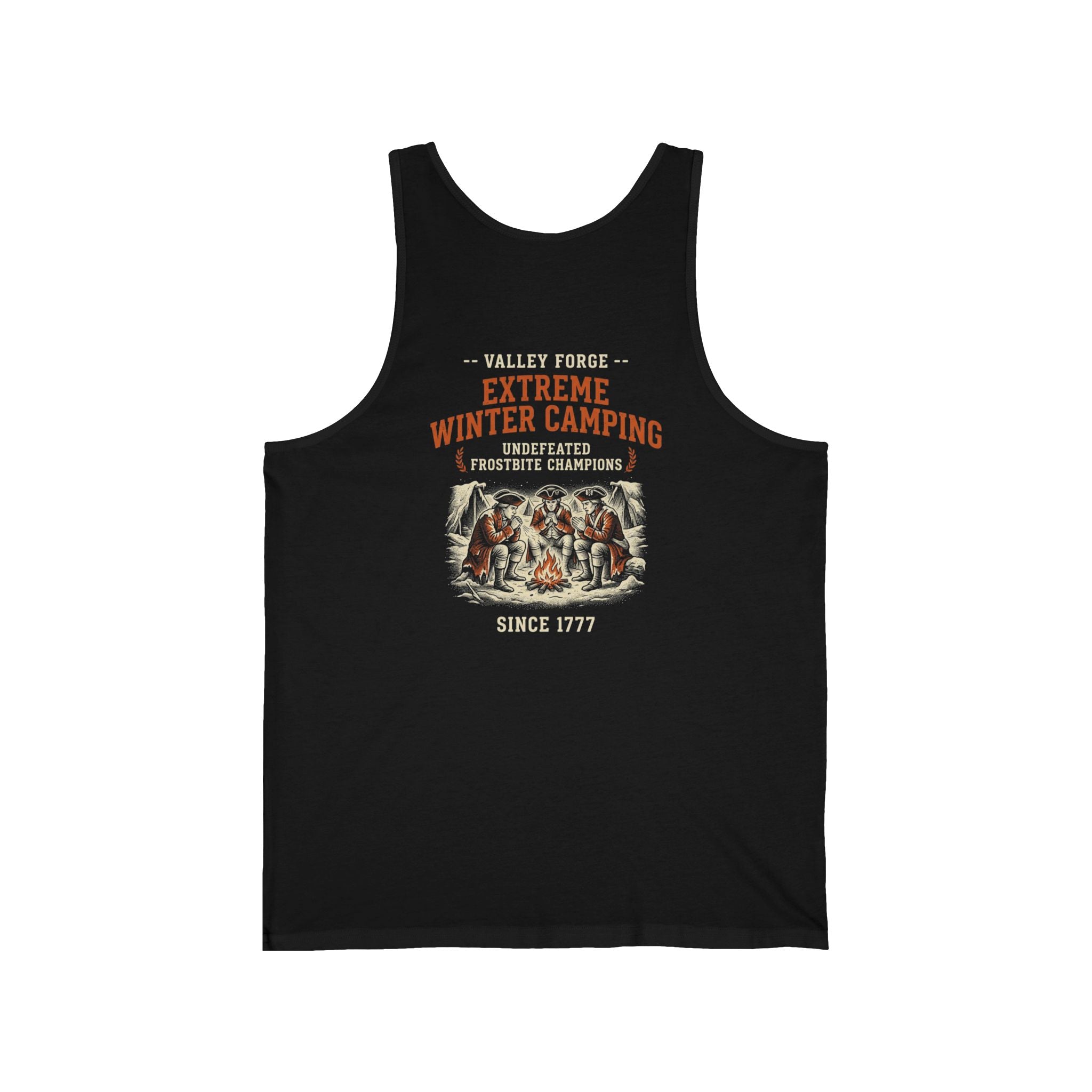 Valley Forge Winter Camping Back Print Tank Top