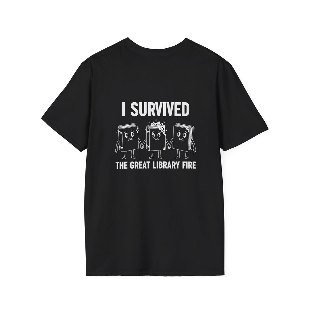 I Survived The Great Library Back Print T-Shirt