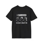 I Survived The Great Library Back Print T-Shirt
