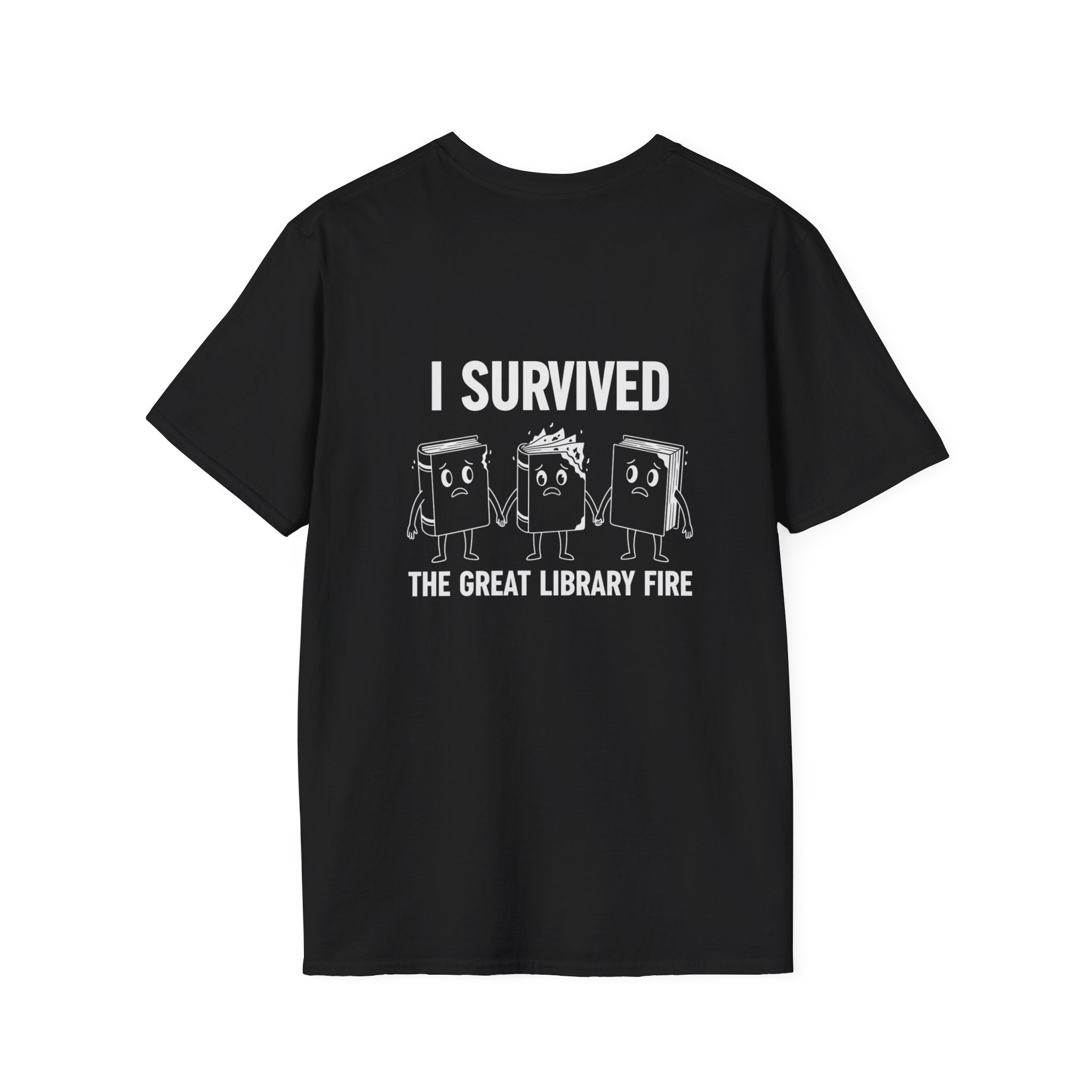 I Survived The Great Library Back Print T-Shirt