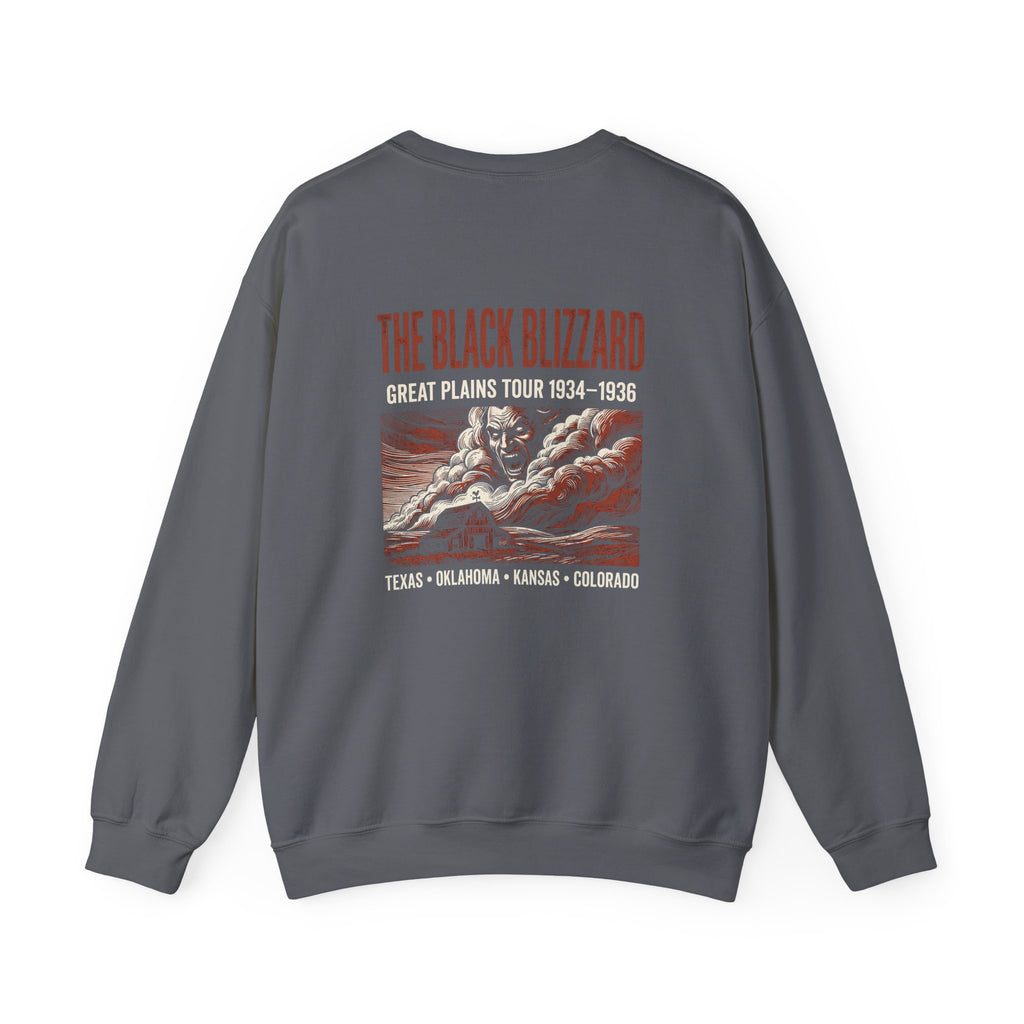 Black Blizzard Dust Tour Back Print Sweatshirt