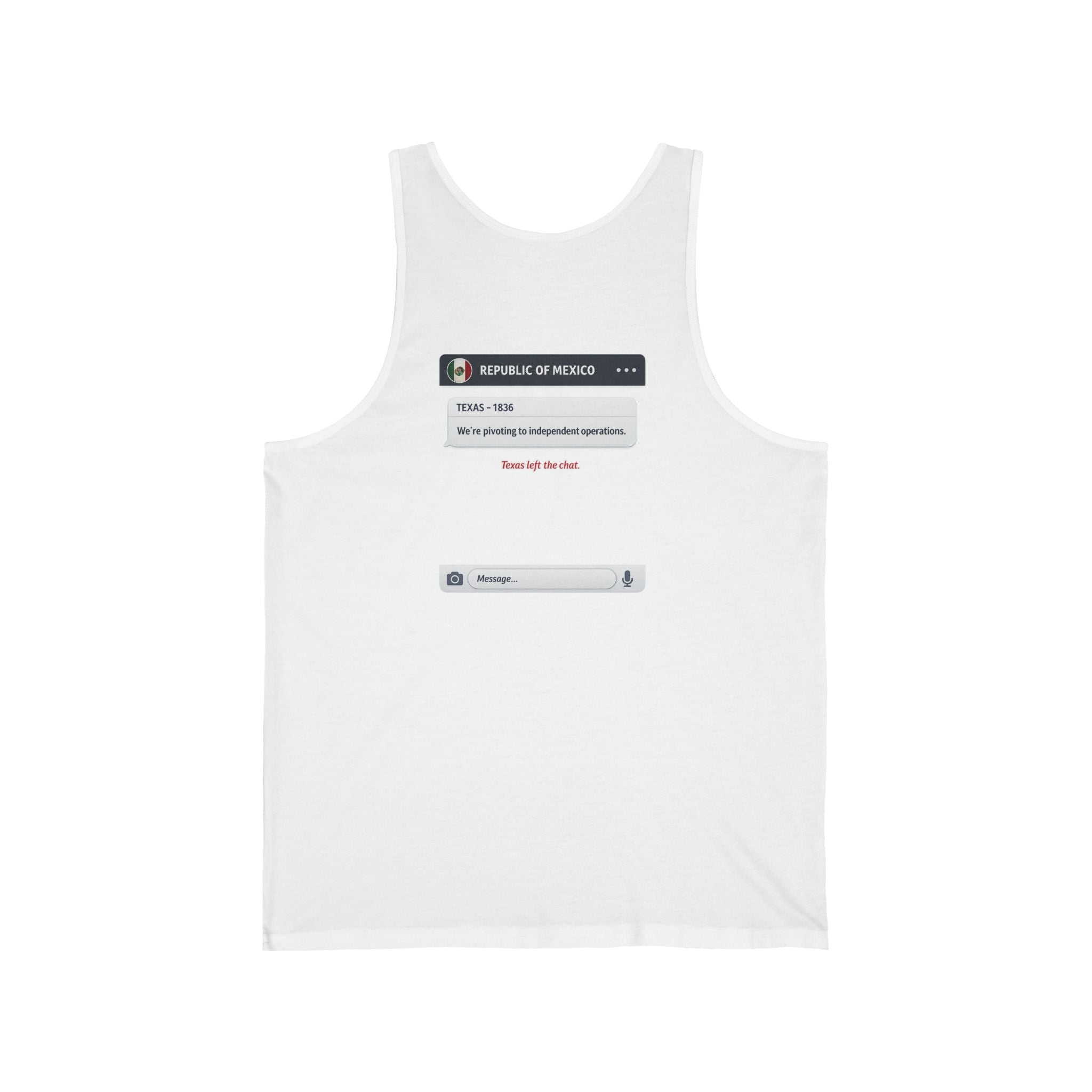 Texas Independence Group Chat Back Print Tank Top