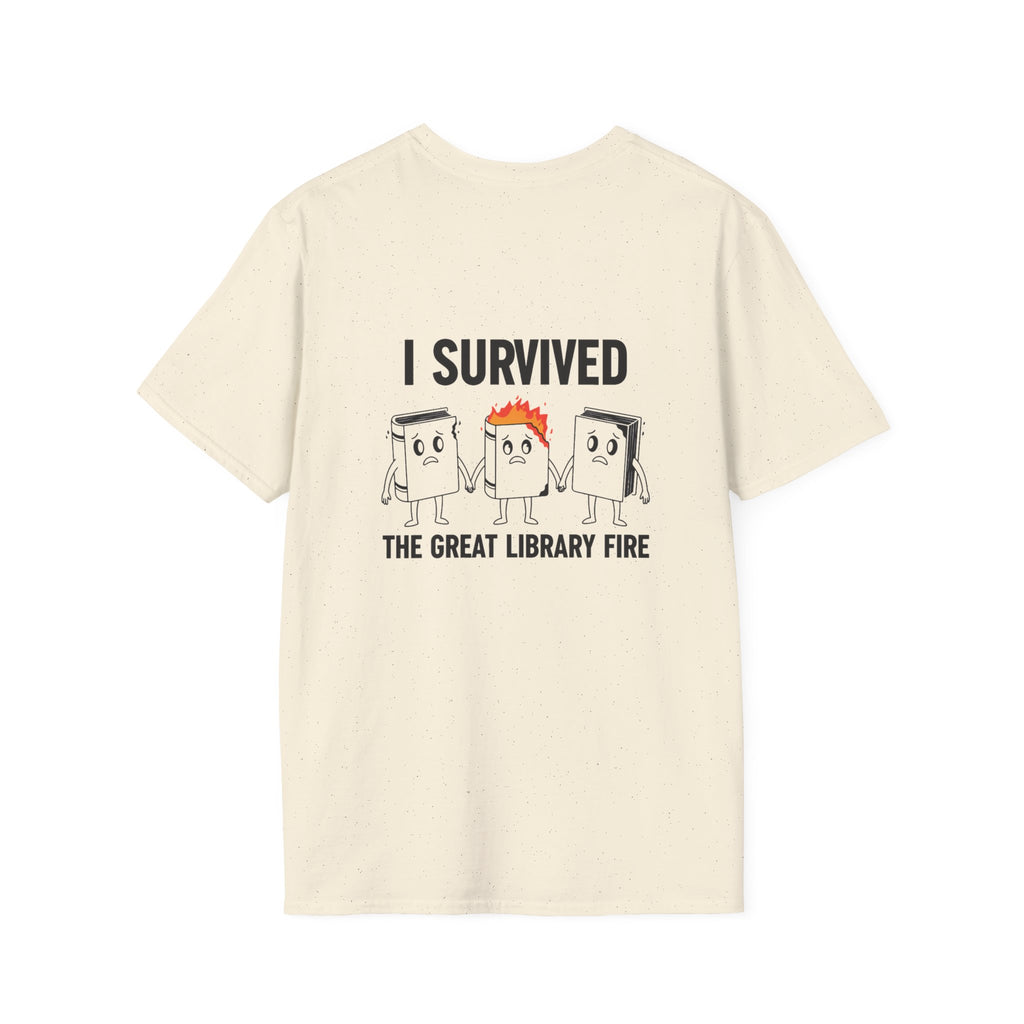 I Survived The Great Library Back Print T-Shirt